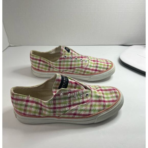 Sperry Top-Sider Women's Cameron Plaid Slip On Sneakers Boat Shoes Size 8 - Picture 7 of 9